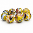 Sunlit Marble: Handmade Lampwork Glass Beads