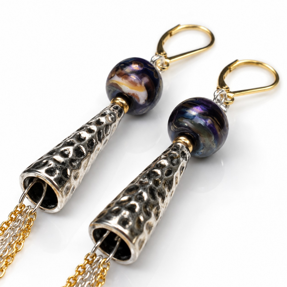 Purple Mosaic Tassels