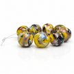 Sunlit Marble: Handmade Lampwork Glass Beads