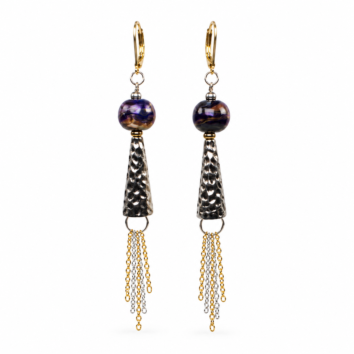 Purple Mosaic Tassels