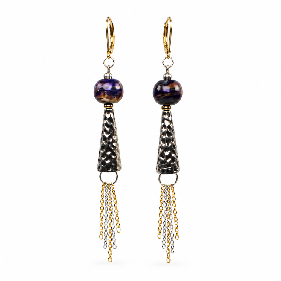 Purple Mosaic Tassels