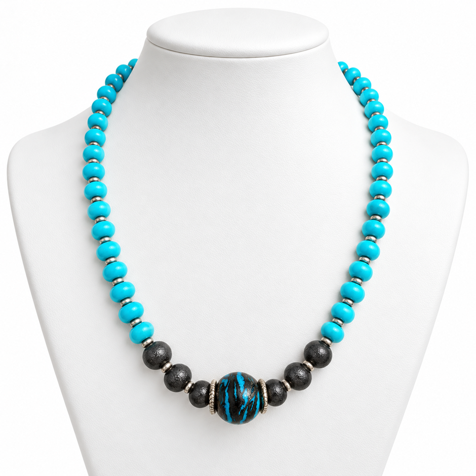 Blue Eclipse Necklace
