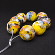 Sunlit Marble: Handmade Lampwork Glass Beads