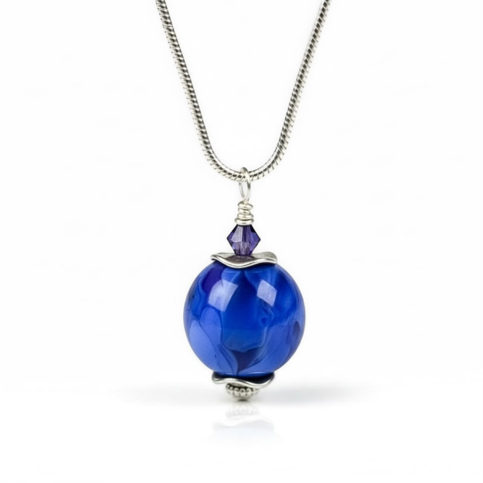 COMING SOON — Cobalt Orb Pendant Necklace