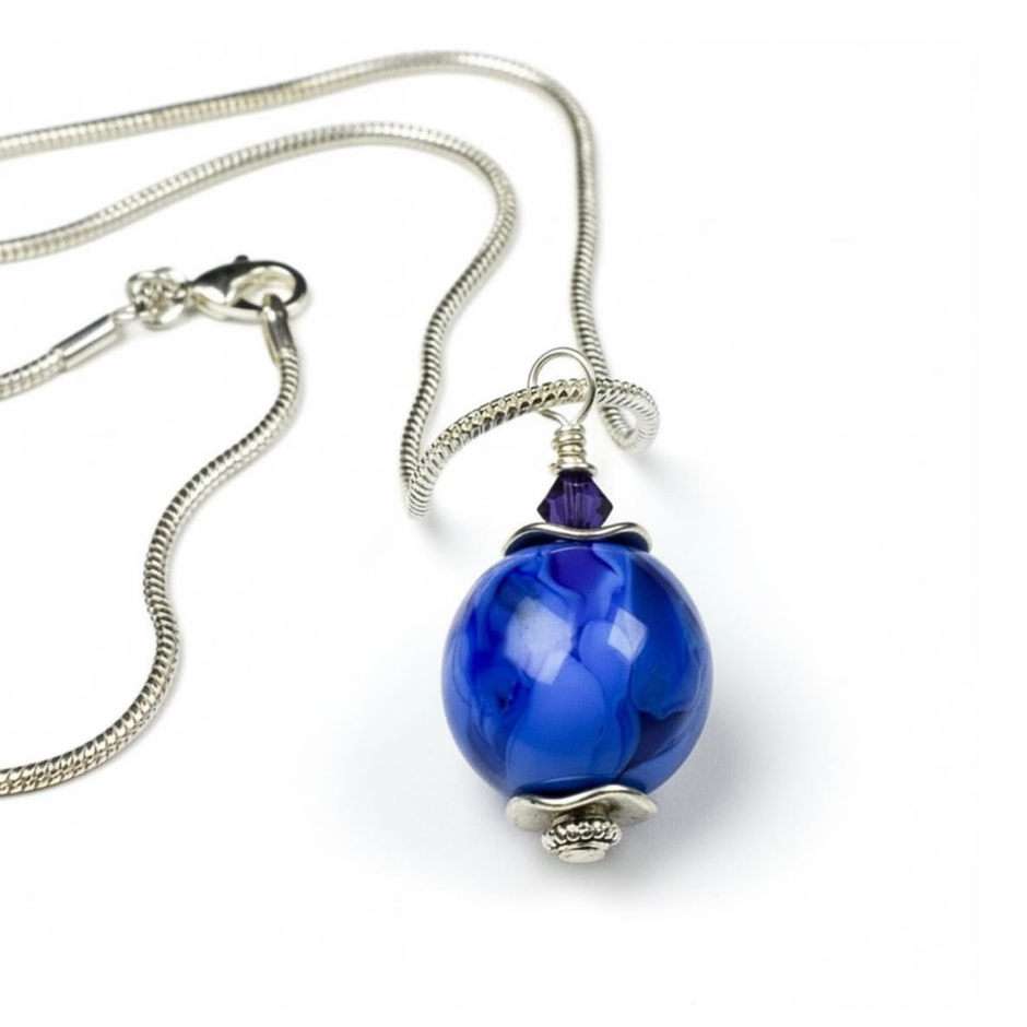 COMING SOON — Cobalt Orb Pendant Necklace