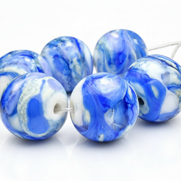 Ocean Mist: Handmade Lampwork Glass Beads