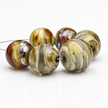 Golden Mirage: Handmade Lampwork Glass Beads