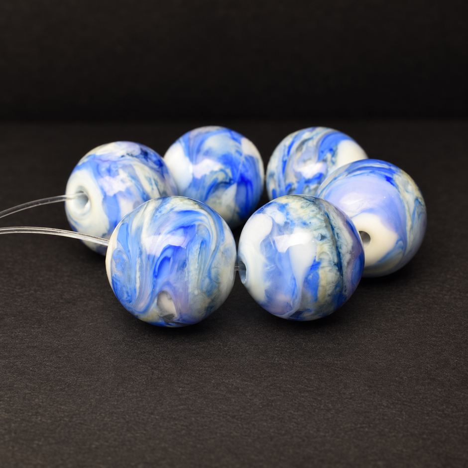 Ocean Mist: Handmade Lampwork Glass Beads