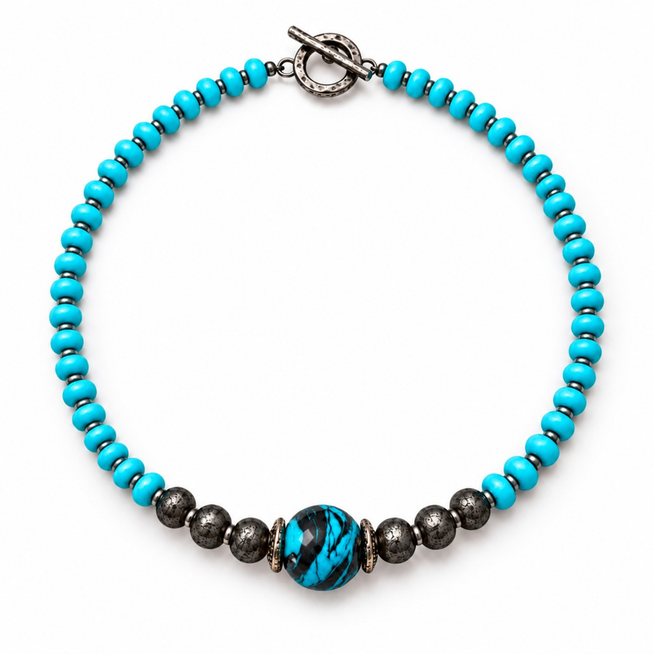 Blue Eclipse Necklace